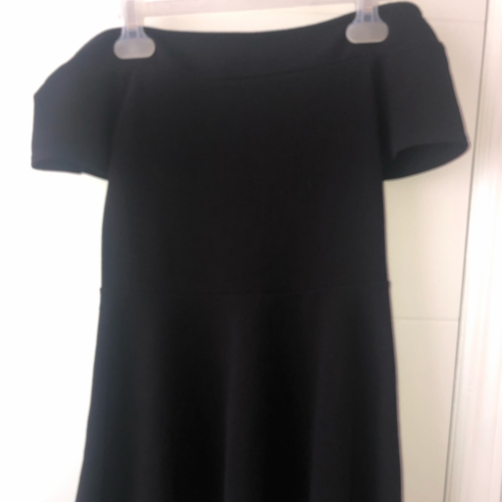 Off the shoulder black dress